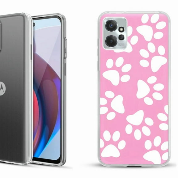 OneToughShield ® Compatible with Motorola Moto G Power 5G 2023 Fashion Phone Case - Pet Paw/ Pink