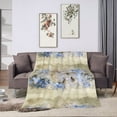 PUREYAH Travel Throw Blanket for Couch, Cat Page Three Lightweight
