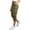 *Army Green, variant on ClodeEU Women's Outdoor Utility Cargo Capris Pants , Elastic Waist with Button and Zipper Closure, Multi Pockets White,Womens Plus L