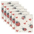 thumbnail image 6 of Satin Polyester Napkins - 20x20 InchSingle-Sided Printed Napkins, 1-Piece/4-Piece/6-Piece Set, DIY Personalized Table Setting，Ladybugs, 6 of 8