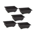 thumbnail image 2 of Vsenkes 5 Pieces Flower Pots Simple Containers for Office Yard Indoor Outdoor Plants Rectangular Small, 2 of 9