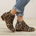 thumbnail image 2 of Nmnitkp Boots for Women Premium Material Leopard Print Shoes for Women Soft, Non-Smelly Feet Women's Ankle Boots Thick Heel Low Heeled Booties for Women, 2 of 9