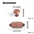 thumbnail image 2 of Goo-Ki Antique Copper Zinc Alloy Cabinet Knobs with Backplate, Single Hole Center Drawer Pulls Hardware for Dresser,Wardrobe & Cupboard, 6 Pack, 2 of 8