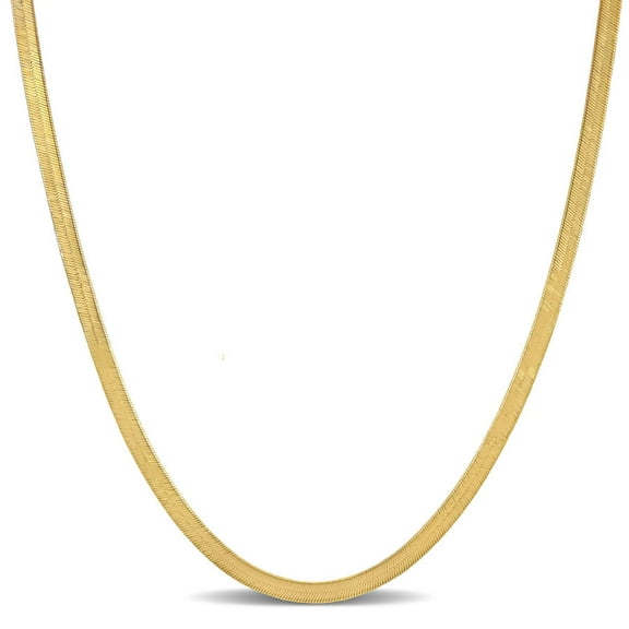 AMOUR 3.5mm Flex Herringbone Chain Necklace In 10K Yellow Gold, 18 In