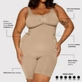thumbnail image 2 of YITTY Nearly Naked Shaping Mid Thigh Bodysuit, Black, XS/S, 2 of 7