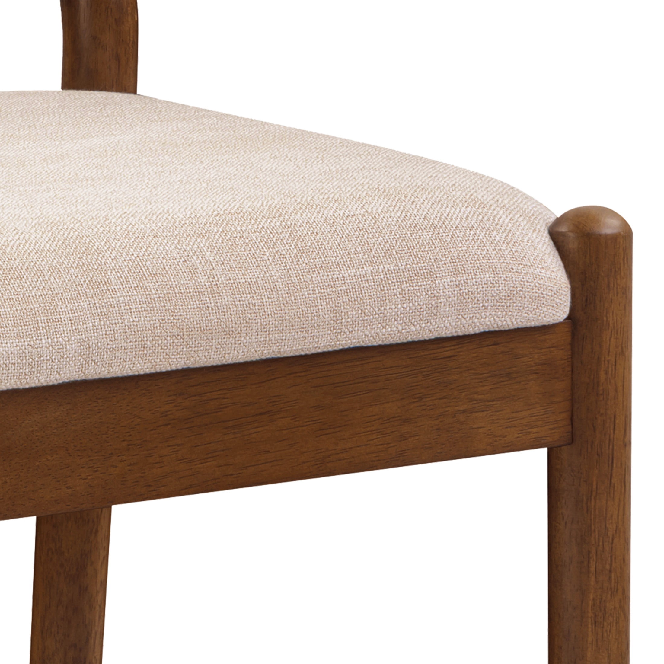 Better Homes & Gardens Lillian Counter Stools, Walnut Finish and Cream, Set of 2