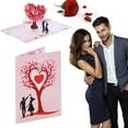 thumbnail image 4 of Sylvtty Pop Up Love Card 3D Love Hearts Tree Couple Card Valentine's Day Love Greeting Card Wedding Anniversary Gift for Her Him, 4 of 7
