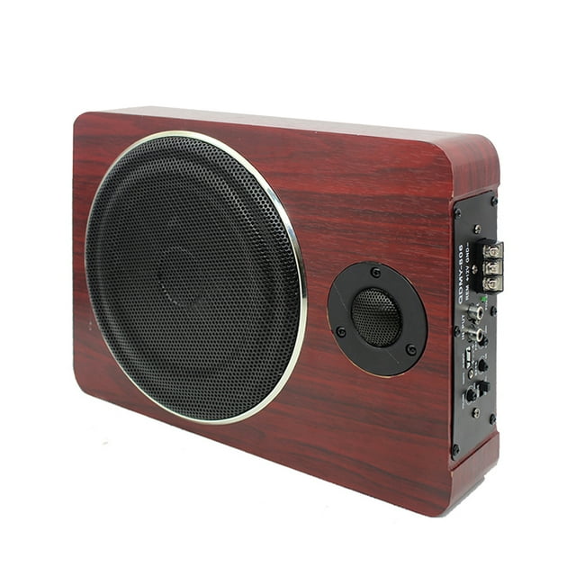 Altavoz de subgraves 8 pulgadas 600W estéreo para automóvil subwoofer ultrafino debajo del asiento sistema de subwoofer amplificado de alta potencia con tonos altos subwoofer de audio para automóvil