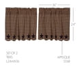 thumbnail image 2 of Primitive Tier Set Country Star Scalloped Tier Cafe Kitchen Window Curtains TCC Brands, 2 of 5