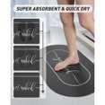 thumbnail image 2 of Alfombrilla de baño de 17" x 27" de tierra de diatomeas suave, antideslizante, secado rápido, respaldo de goma negra, alfombra de baño absorbente, alfombrilla de baño para el suelo del baño, fácil de, 2 of 5