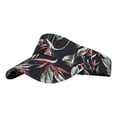 thumbnail image 1 of Milaget Chapeau Visière de Soleil Extérieur Plage Course Golf Tennis Protection Imprimée Noir Feuille Noire, 1 of 9