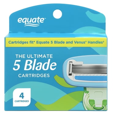 Equate Women's 5 Blade Refills, Cartridges Fit Equate 5 Blade & Gillette® Venus® Handles (4 Count)