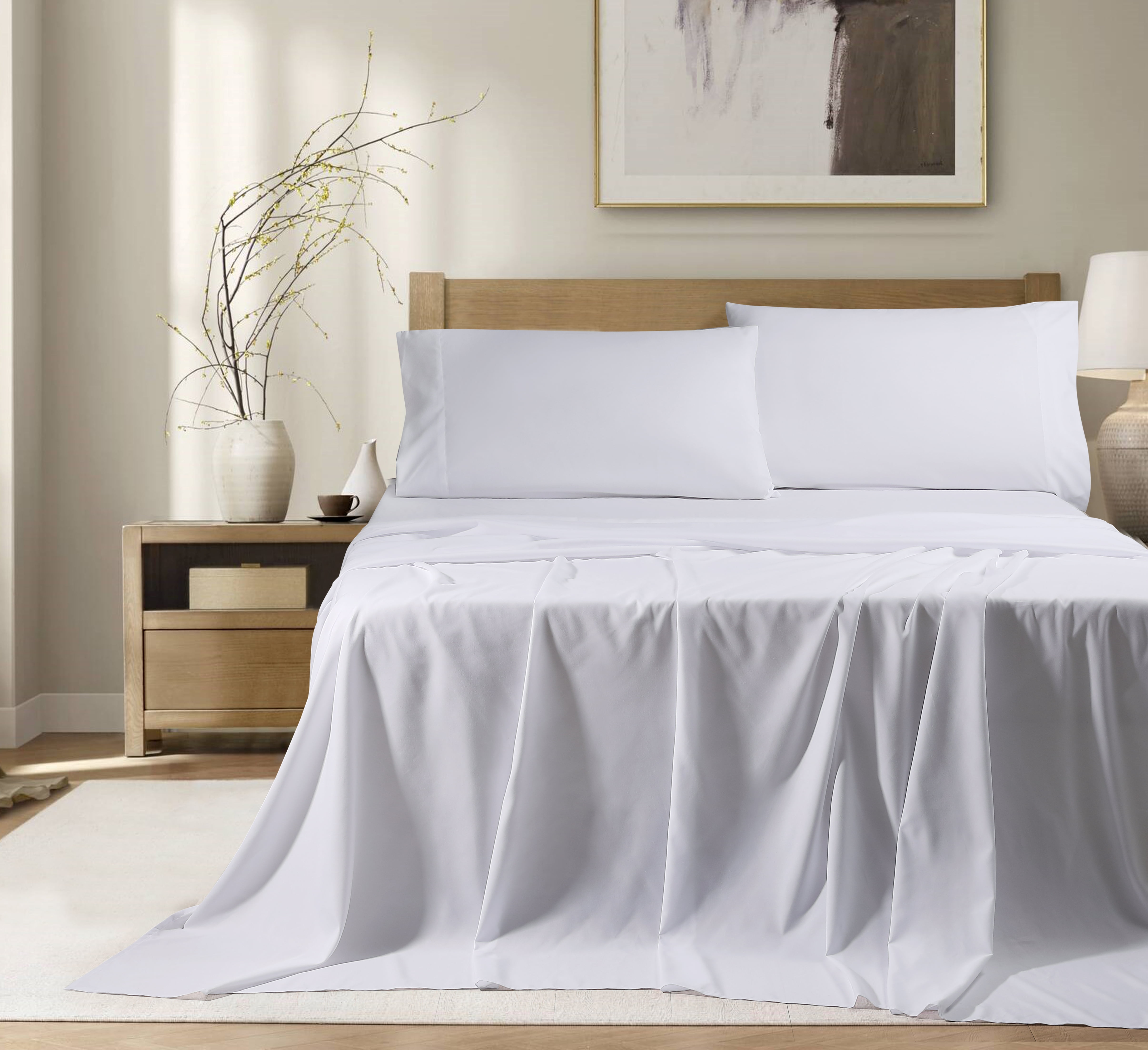 Swift Home Luxury 8 Piece Bed in a Bag, All Season Complete Bedding Set, King, Indigo