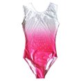 thumbnail image 5 of LIUHUO Customizable Rhythmic Gymnastics Leotard for Girls - White Pink Gradient with Gold Foil Fabric, Perfect for Competition & Performance, 5 of 8