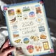 thumbnail image 2 of 2026 Bucket List Calendar –2026 Inspirational 12-Month Wall Calendar with Illustrated Pages & DIY Friendly Design for Mindful Living, 2 of 5