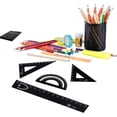 thumbnail image 3 of 4 Pack Math Geometry Tool for Students, Draftsman, Engineers, Design, Graphic, Examination, Math or Painting-Black, 3 of 6