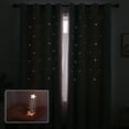 thumbnail image 3 of DONGPAI Blackout Stars Curtains for Kids Girls Bedroom Double Layers Star Cut Out Rainbow Curtains Home Window Decoration Curtain, 51" x 84", 1 Panel, 3 of 6