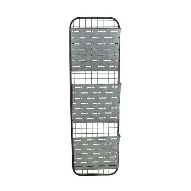 Cheungs 5141 Metal 3 Tier Wall Decor with Slat Metal Pockets