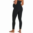 thumbnail image 3 of Funidos Women's Maternity Leggings with Pockets Over The Belly Pregnancy Yoga Pants Activewear Workout Leggings, 3 of 5