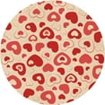 thumbnail image 1 of Ahgly Company Machine Washable Indoor Round Transitional Deep Peach Orange Area Rugs, 5' Round, 1 of 7