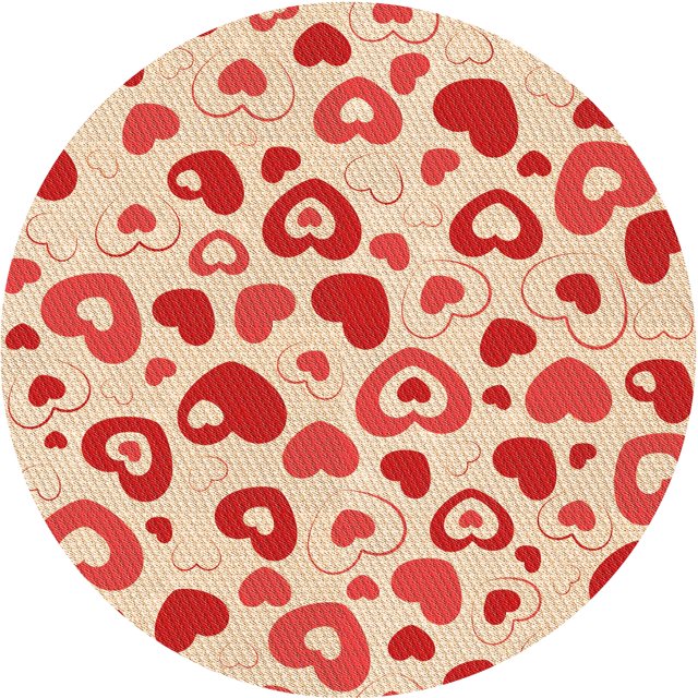 Ahgly Company Tapis Rond Lavable en Machine Intérieur Transitionnel Pêche Orange Profond, 5 Pieds Rond