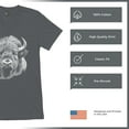 thumbnail image 6 of Bison Portrait V-Neck T-shirt American Buffalo Head Western Wildlife Nature Majestic Bull Symbol of Strength Tee, 6 of 7