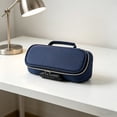 thumbnail image 7 of Pencil Case with Combination Lock, 8.66X3.93X2.76" Large Capacity Pen Pouch with Handle, Portable Stationery Storage Organizer, Zippered Tool Bag, Fabric Carry Case for Office, Travel And Daily Use, 7 of 7