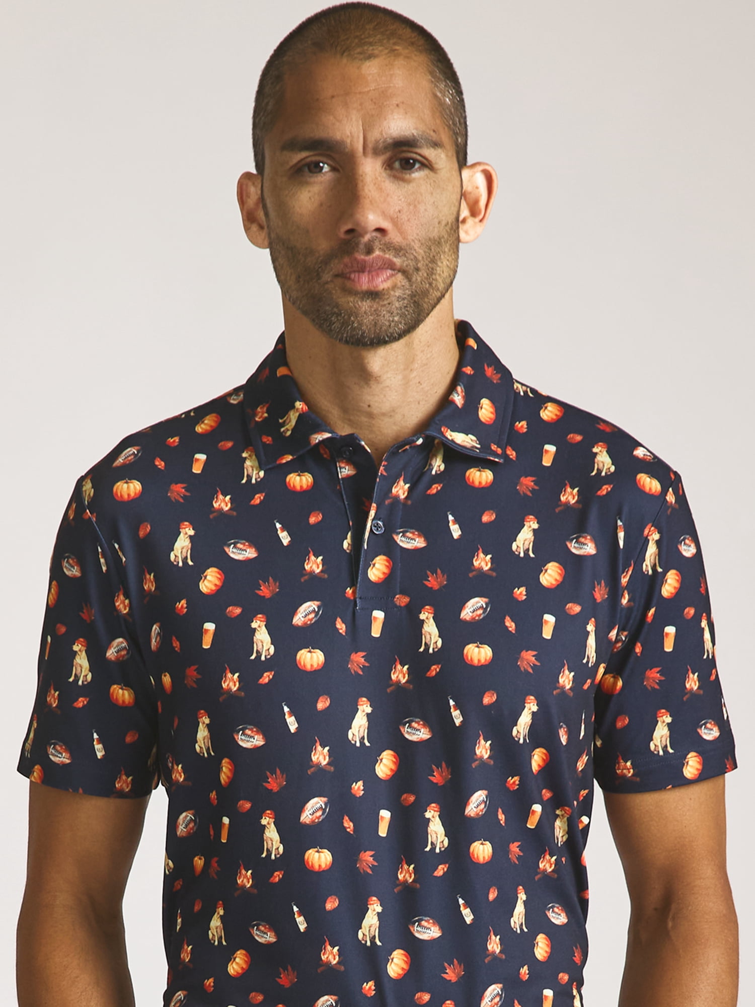 Chaps Men’s and Big Men’s Everyday Performance Printed Polo, Sizes S–2XL