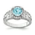 thumbnail image 2 of Sterling Silver Rhodium Diam. & Sky Blue Topaz Ring QR3070LSBT, 2 of 4