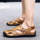 thumbnail image 3 of Bmisegm Men's Summer Breathable Hand Sewn Foot Covering Casual Beach Lazy PU Foreign Trade Sandals Summer BW2 9, 3 of 6