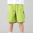 thumbnail image 4 of ITSAME Boys Cargo Shorts Quick-Dry Multi-Pocket Loose Fit Summer Outdoor Casual Shorts Green Size 12, 4 of 8