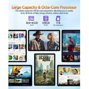 Android 14 Tablet 11 inch Tablets, RAM 128GB + ROM 8(4+4 Expand) GB 1TB Expand, 8000mAh Battery, Octa-Core Processor, 5G Wi-Fi, 2+8MP Dual Camera, Bluetooth, 1280 x 800 FHD IPS Tablet PC