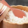 thumbnail image 4 of 8.9" Silicone Soup Ladle Spoon Wood Hand Restaurant Kitchen Scoop Utensil Cooking Supplies Coral Pink, 4 of 7