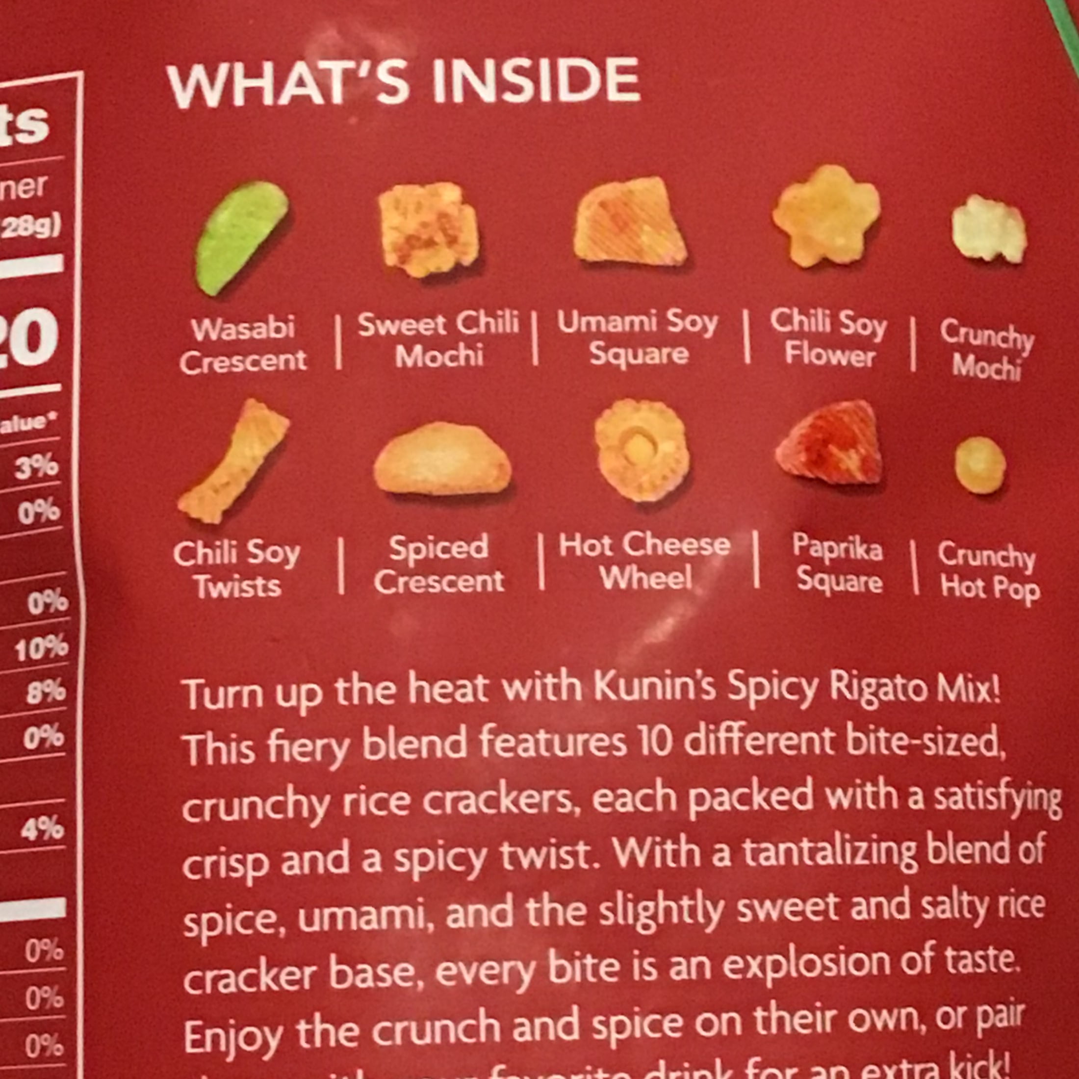 KUNIN SPICY RIGATO MIX PREMIUM ASIAN RICE CRACKERS 10 VARIETIES INSIDE 12 OZ 340 G VALUE PACK