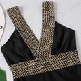 thumbnail image 4 of Cismea - Traje de BañO de Una Pieza para Mujer con Cuello en V Profundo sin Mangas（Negro） Cismea bañador, 4 of 9