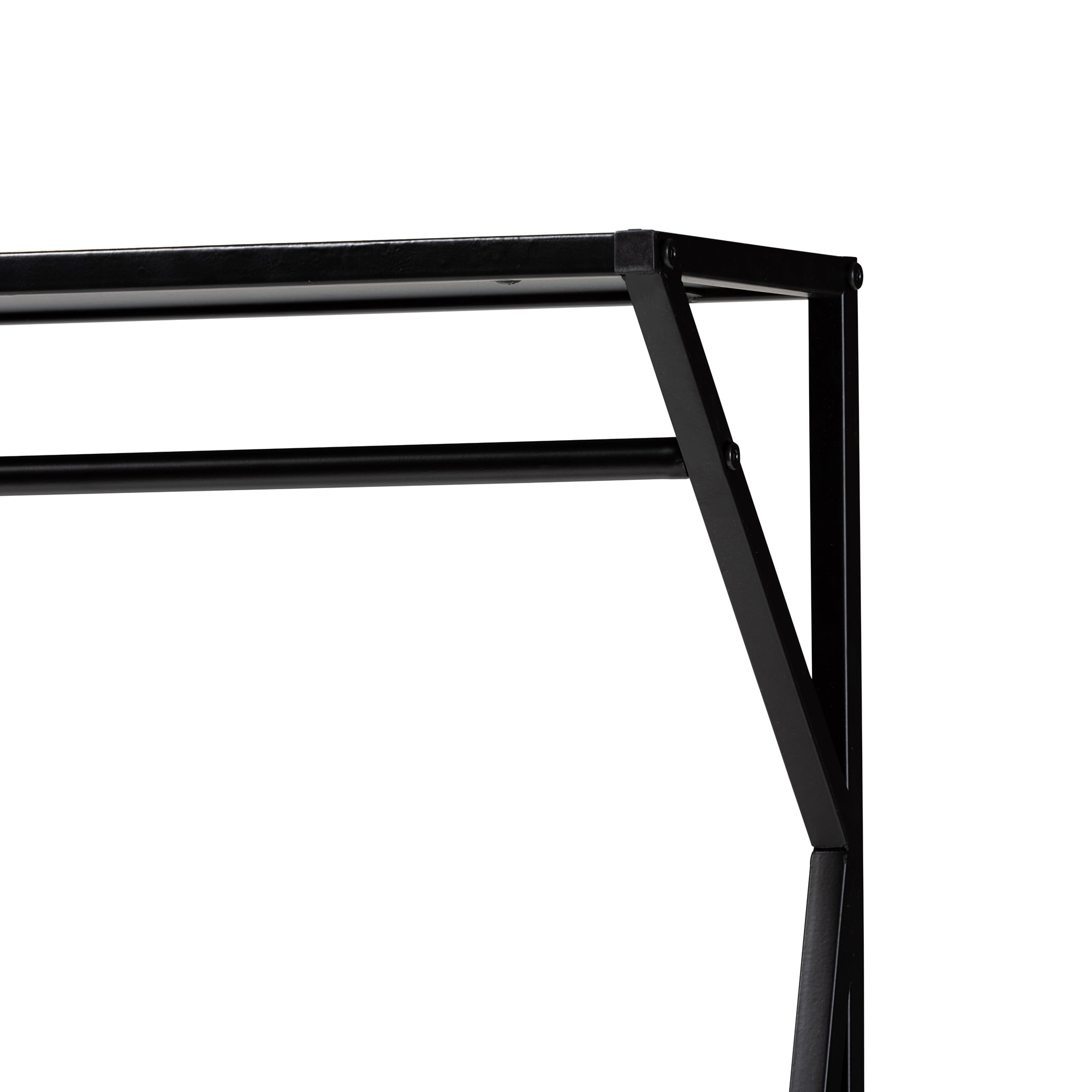Laima Vintage Rustic Industrial Distressed Wood and Black Metal Finished Entryway Coat Hanger