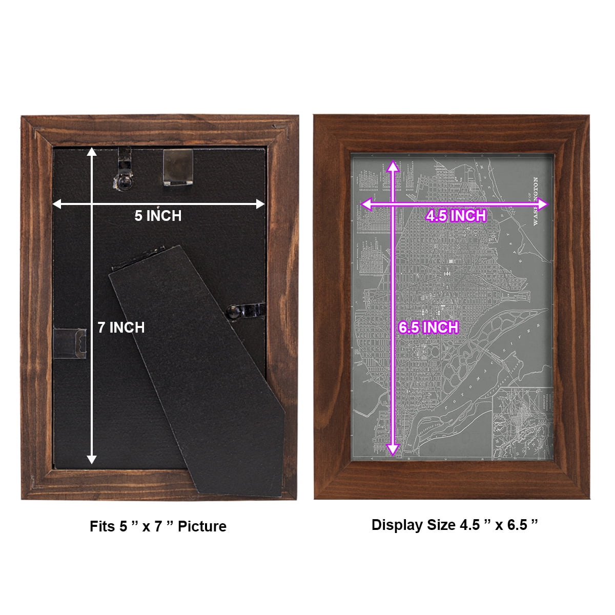 City Map of Washington D.C. -Framed Print w/glass-Chestnut