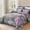 Purple&Gray, variant on 3-Piece Queen Comforter Set (1 Comforter + 2 Pillowcases), Fresh & Minimalist, Lightweight & Comfortable, Skin-Friendly, Soft & Breathable, All-Season Use, Bedding For Dorm Rooms, Hotels & Bedrooms