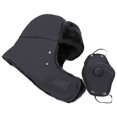 thumbnail image 4 of Gorro de piloto invierno Yuarrent máscara corta felpa Ciclismo Negro, 4 of 6
