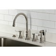 thumbnail image 2 of Kingston Brass KS2798BPLBS Bel-Air Double-Handle 4-Hole Widespread Kitchen Faucet with Brass Sprayer in Brushed Nickel, 2 of 8