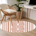 thumbnail image 4 of Round Rugs 3Ft, Orange Boho Round Area Rug Washable Indoor Throw Carpet, Vintage Southwestern Geometric Stripes Small Non Slip Circle Rug for Bedroom Living Room Home Decor Aesthetic, 4 of 8