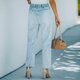 thumbnail image 5 of Pantalones vaqueros sólidos informales a la moda para mujer, pantalones de bolsillo, pantalones vaqueros para mujer Fridja  alkflakhf37828, 5 of 9