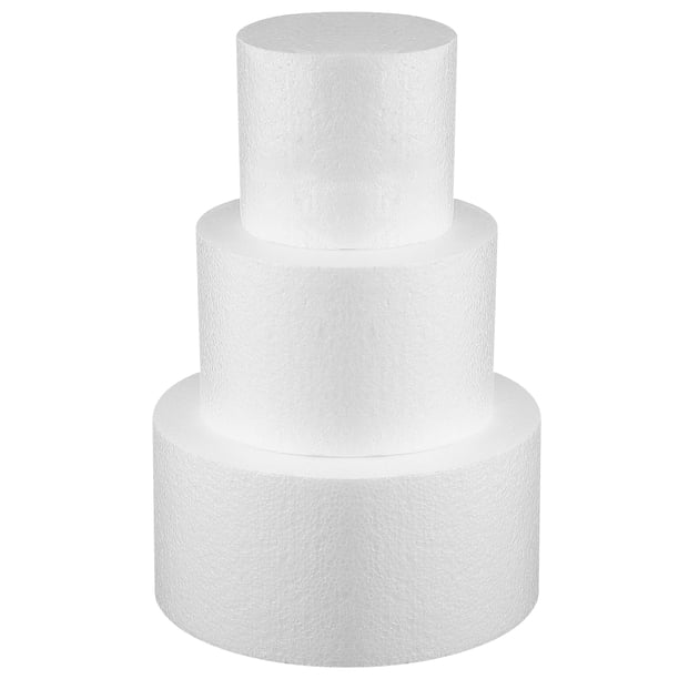 3 uds. Maniquí de pastel redondo, muñecos de pastel falsos, pastel de boda falso de tres niveles para exhibir decoración