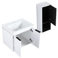 thumbnail image 4 of White Plywood Wall Cabinet - High-Temp Fired Ceramic Sink - Bathroom Installation - Smooth Surface & Pre-Drilled Holes, 4 of 7