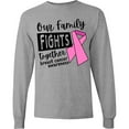 thumbnail image 3 of Inktastic Our Family Fights Together Breast Cancer Awareness Long Sleeve T-Shirt, 3 of 5
