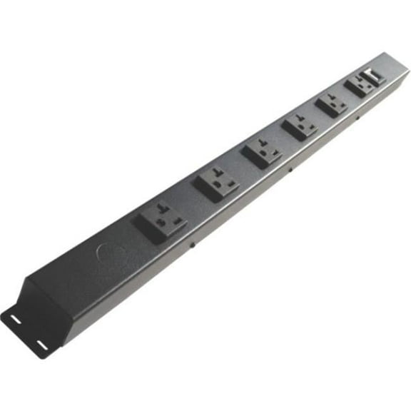 24 in., 20A 6 Outlets Hardwired Power Strip with USB