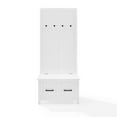 thumbnail image 6 of Pemberly Row Modern Farmhouse Wood Hall Tree in White Finish, 6 of 13