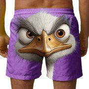Gamivast Swim Trunks for Men Funny Graphic Swim Shorts Beach Shorts Quick Dry Lightweight Drawstring Summer Swimwear with Pockets Novelty Design