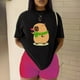 thumbnail image 3 of Playera Blusa De Capybara Enviando Un Corazon Ropa Chic Capibara Color Negro Talla Chica Marca Emil SaEs, 3 of 4