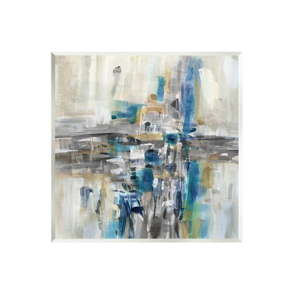 Chaotic Abstract Blue Arrangement Abstract Painting Unframed Art Print Wall Art
